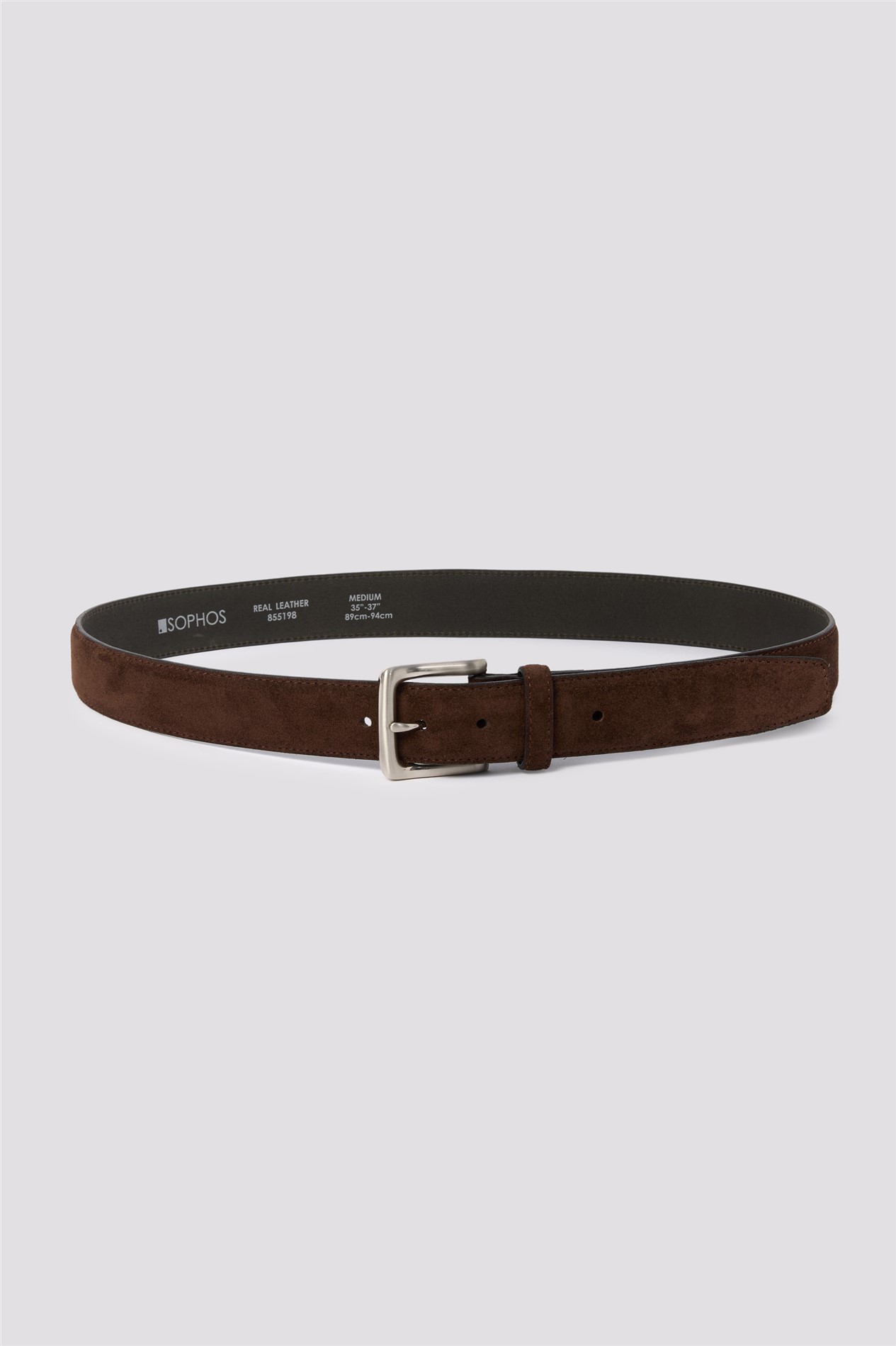 Limehaus Glaston Suede Brown Leather Belt
