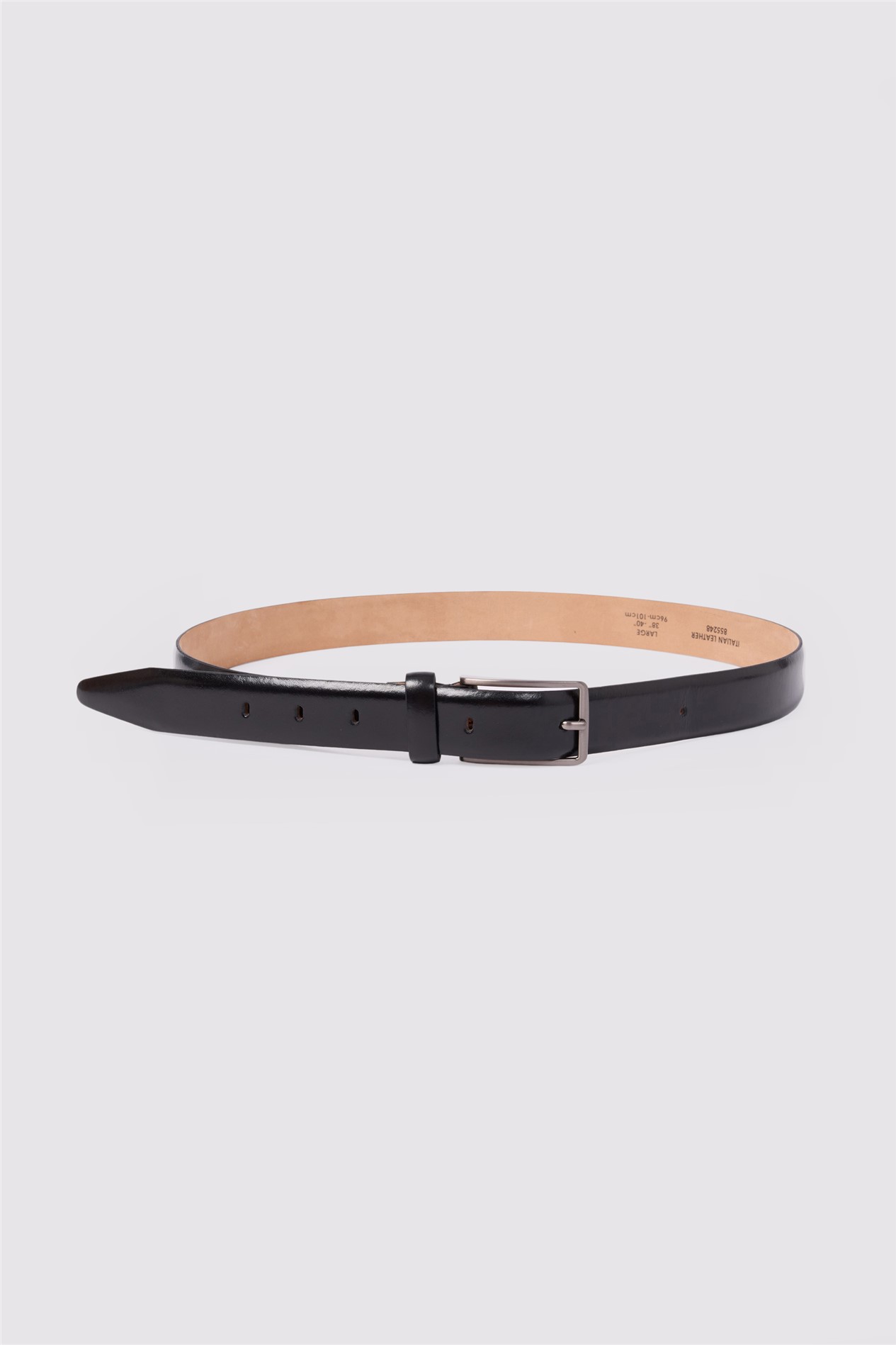 Limehaus Black Ashwell Italian Leather Belt