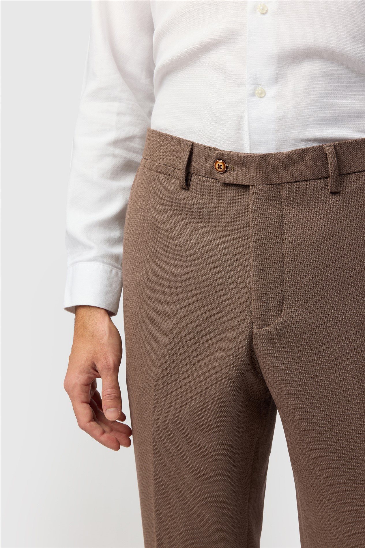 Marc Darcy Tailored Fit HM5 Tan Trousers