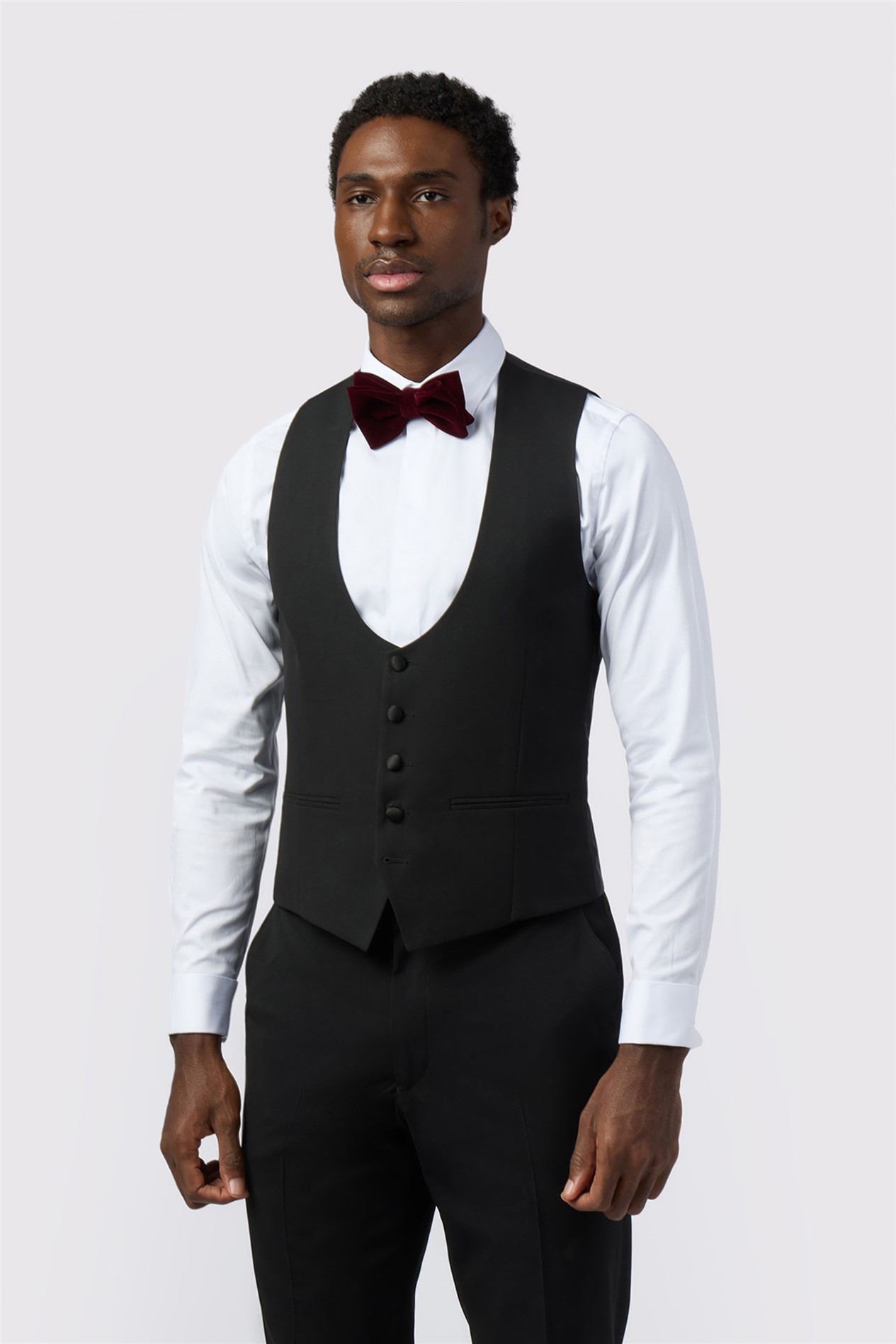Limehaus Regular Fit Black Waistcoat