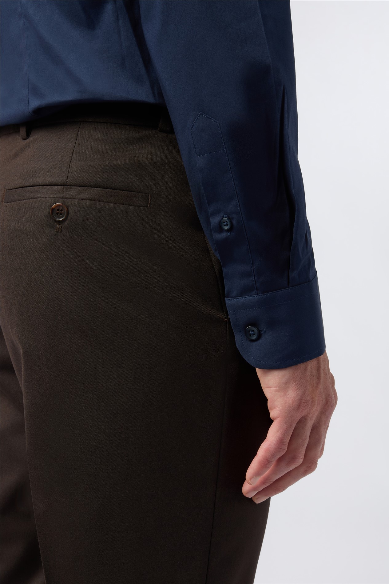 Limehaus Tailored Fit Navy Stretch Shirt