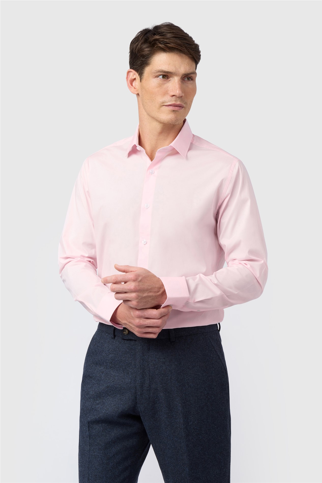 Limehaus Regular Fit Pink Stretch Shirt
