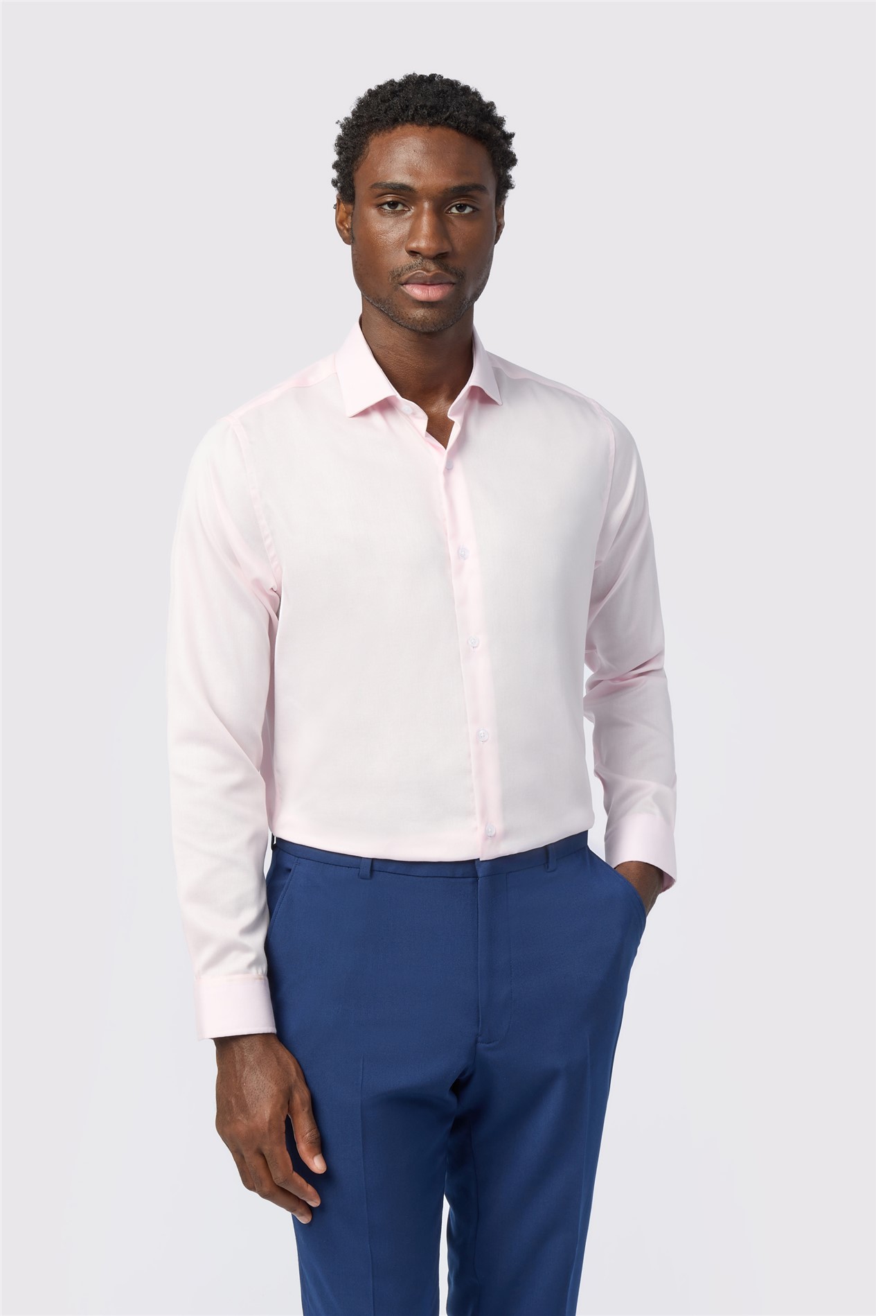 Alexandre Tailored Fit Pink Non-Iron Stretch Shirt