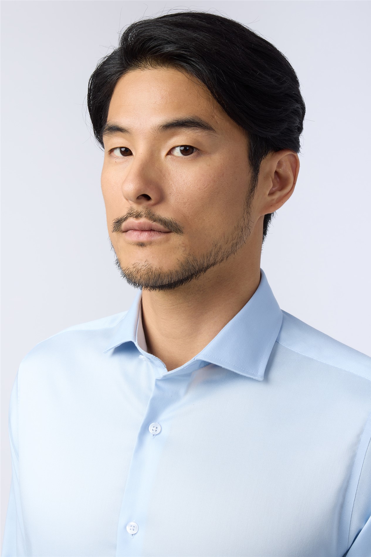 Alexandre Regular Fit Blue Non Iron Stretch Fine Twill Single Cuff Shirt
