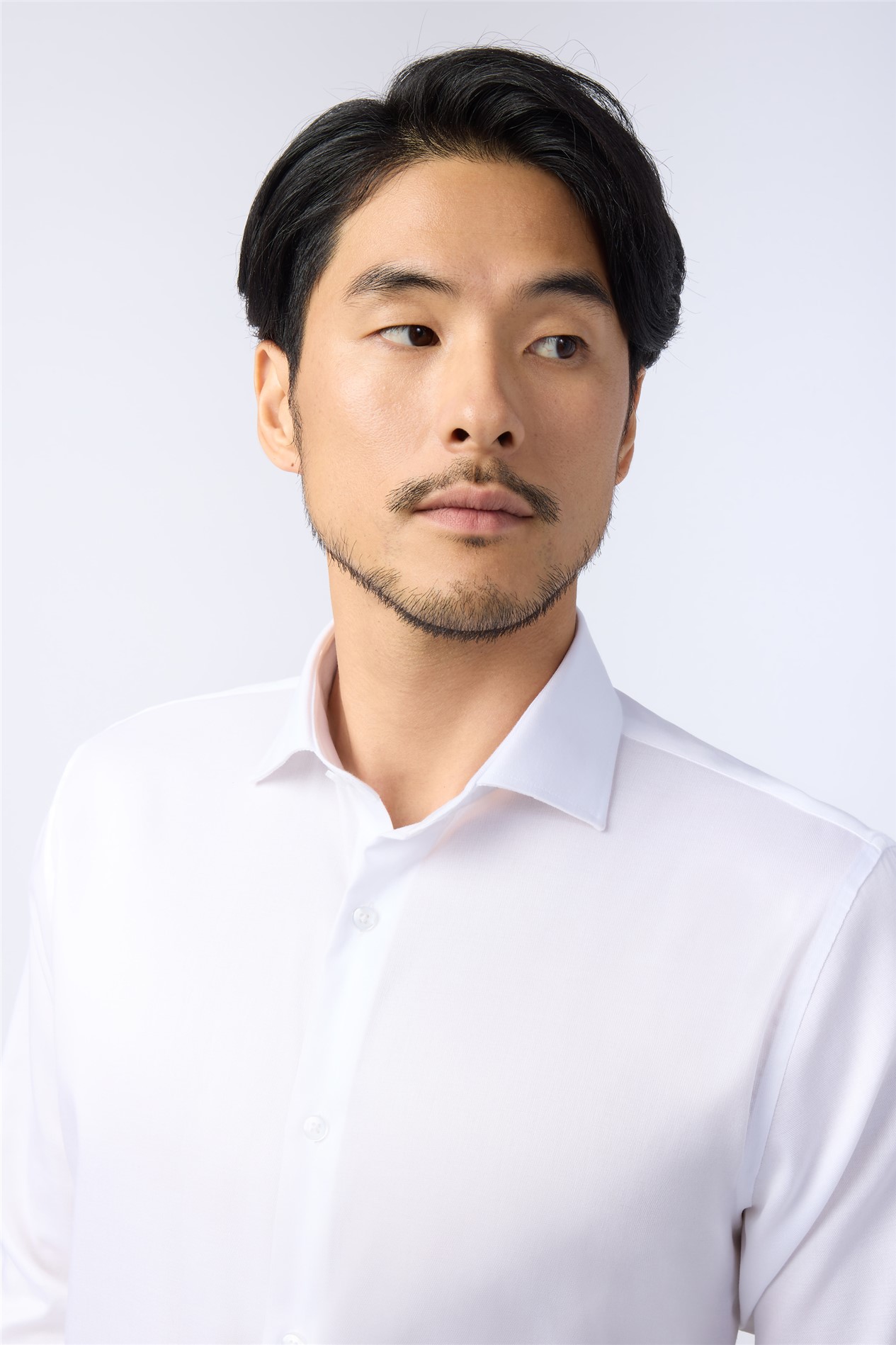 Alexandre Regular Fit White Non-Iron Stretch Double Cuff Shirt