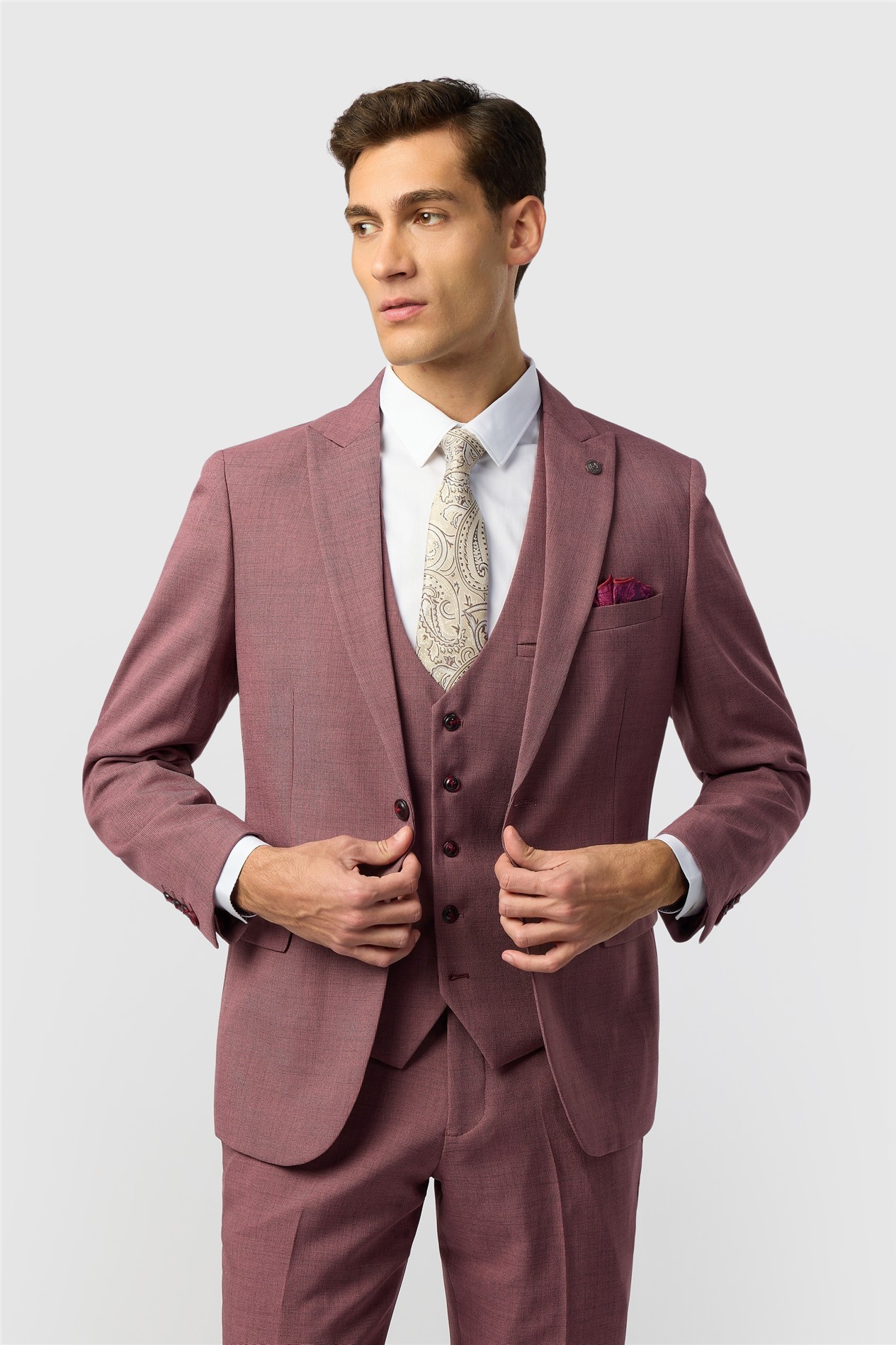 Marc Darcy Tailored Fit Monty Mauve Jacket