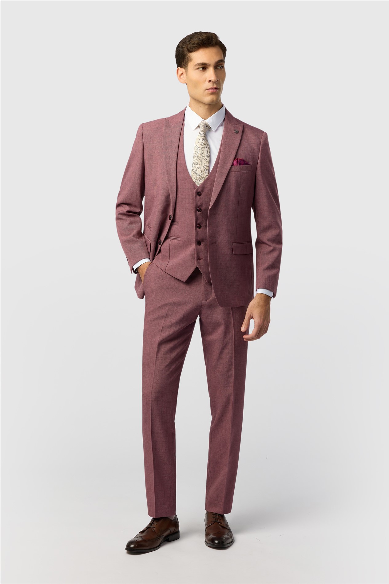 Marc Darcy Tailored Fit Monty Mauve Jacket