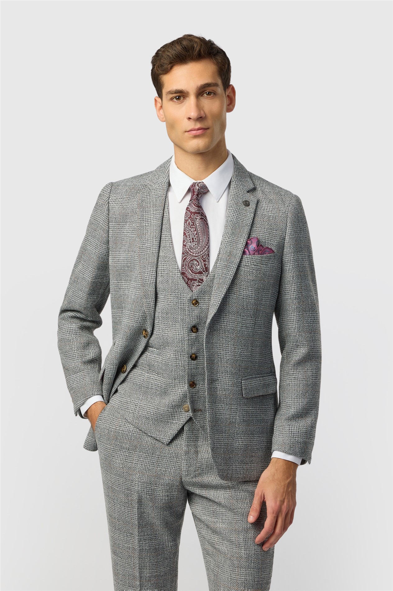Marc Darcy Slim Fit Kris Silver Jacket