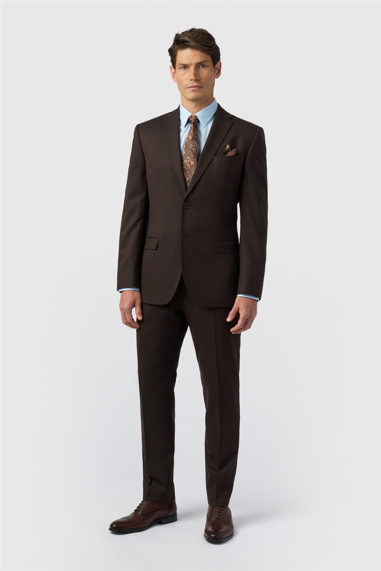 Limehaus Tailored Fit Chocolate Brown Jacket