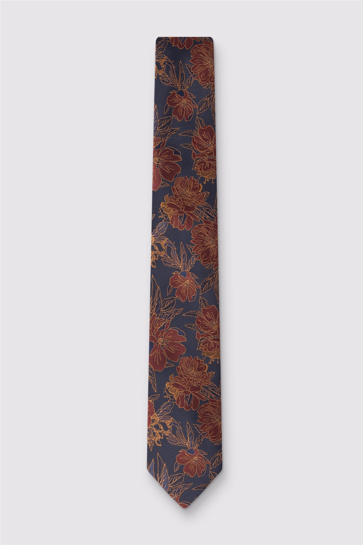 Antique Rogue Rust Large Floral Tie