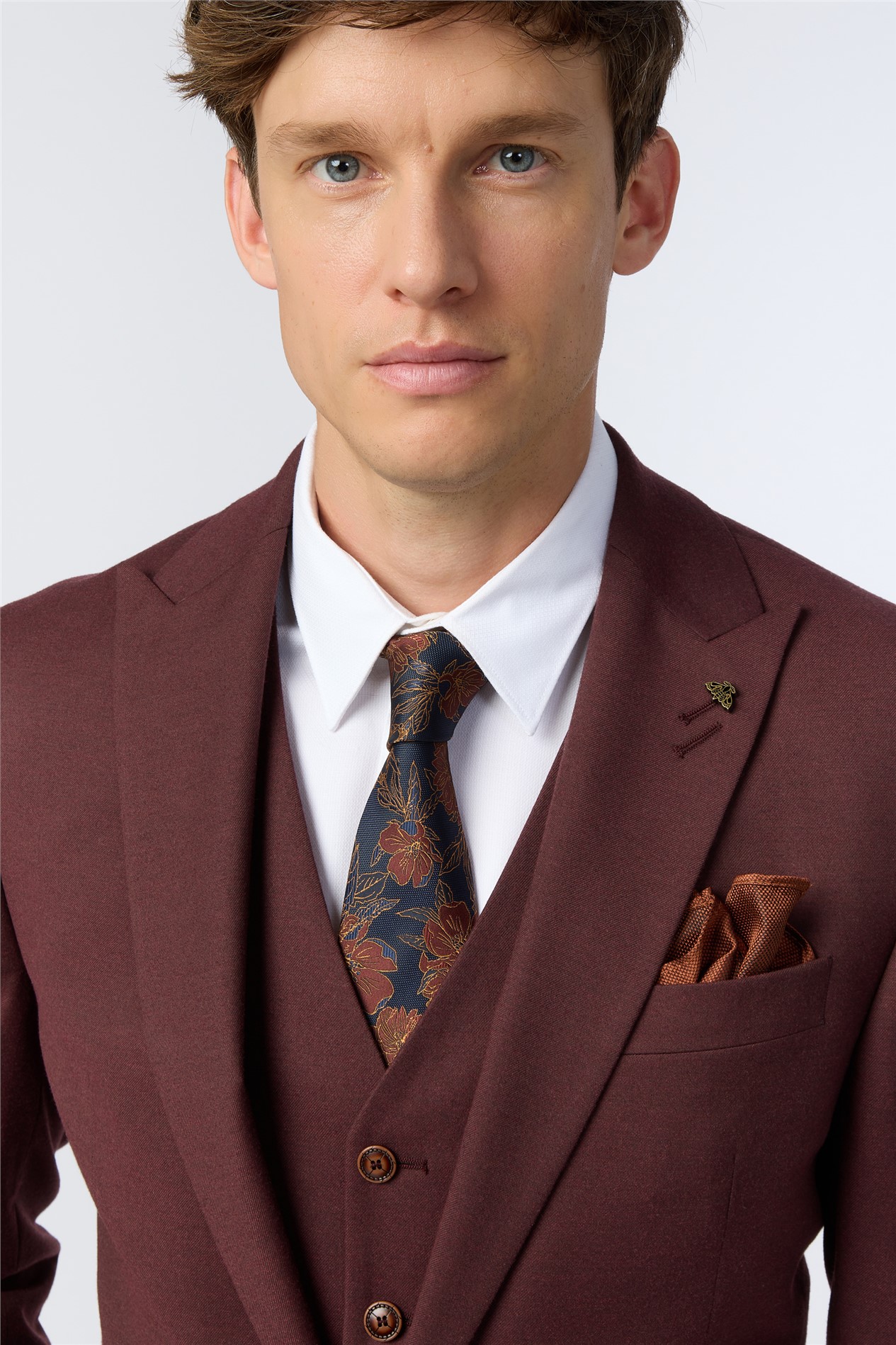 Antique Rogue Rust Large Floral Tie