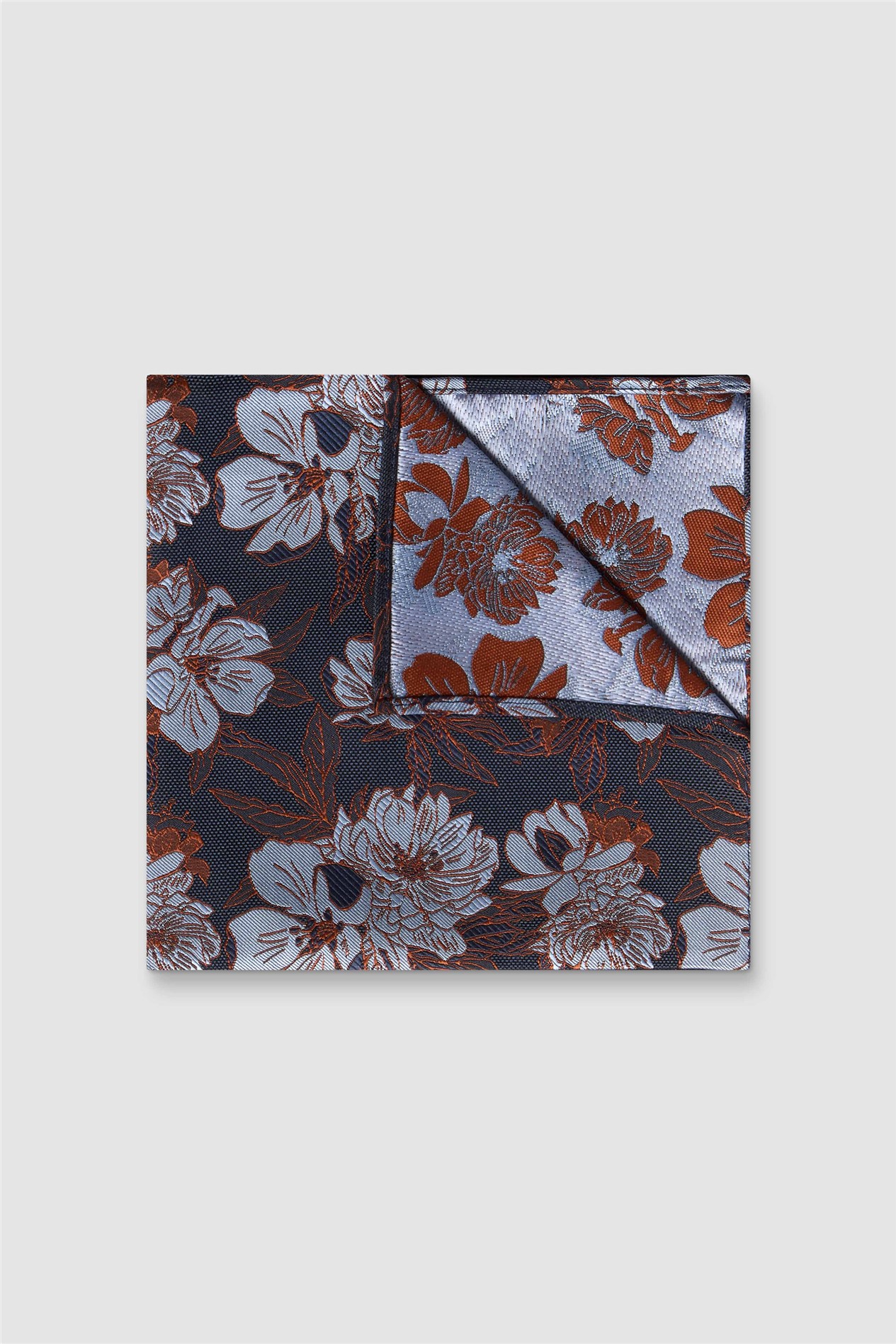 Antique Rogue Rust Floral Pocket Square