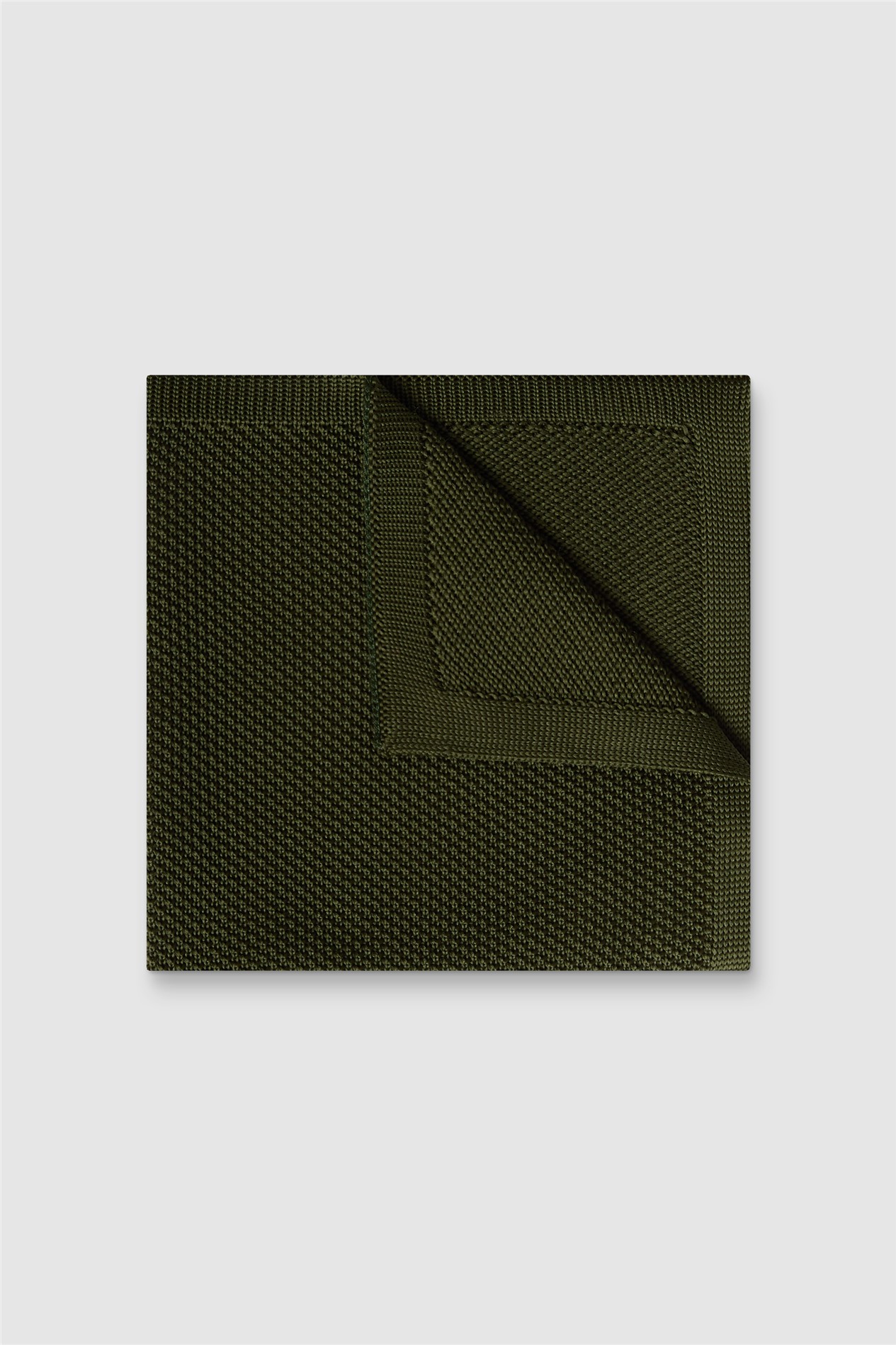 Antique Rogue Khaki Knitted Pocket Square