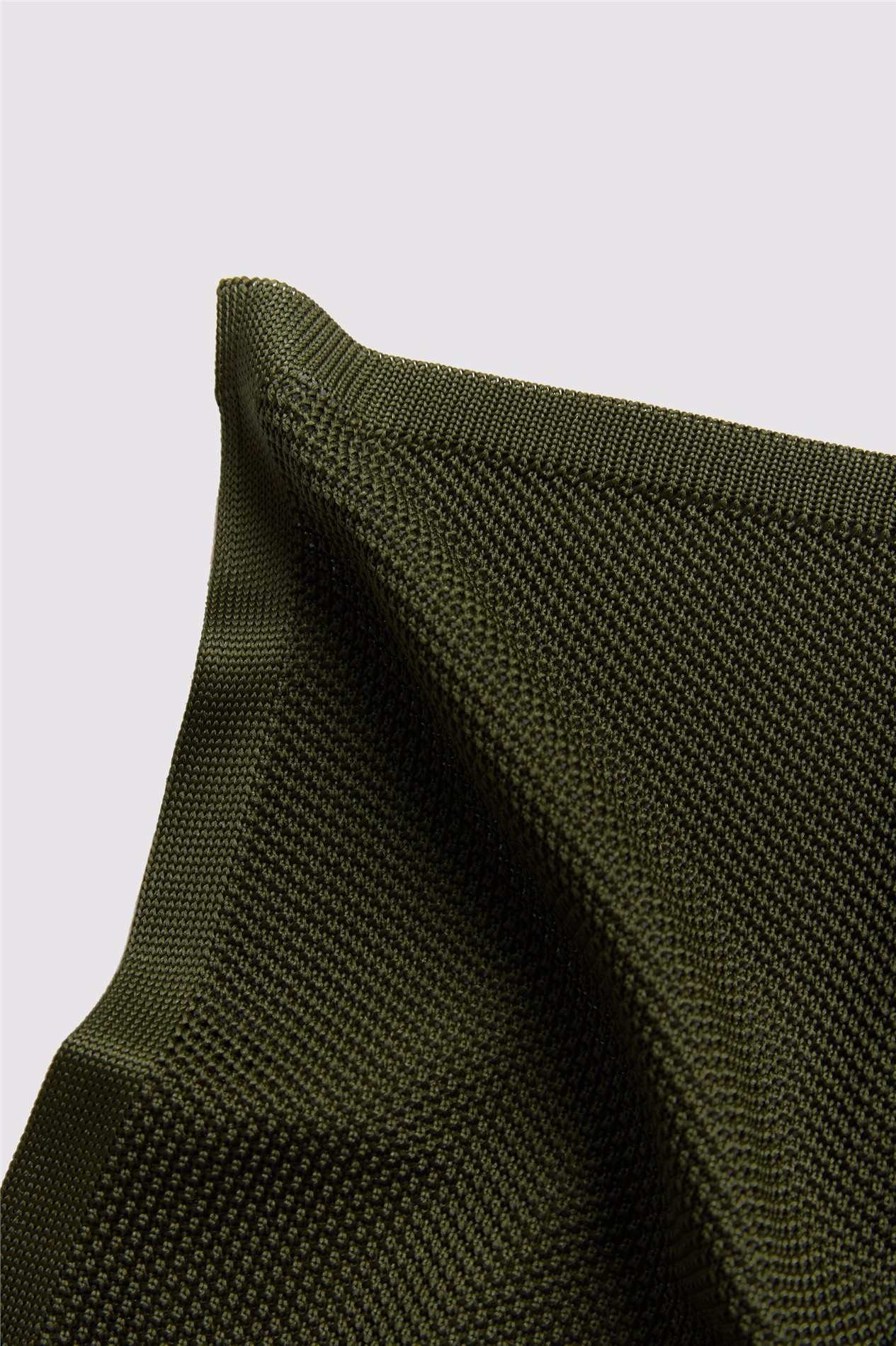 Antique Rogue Khaki Knitted Pocket Square