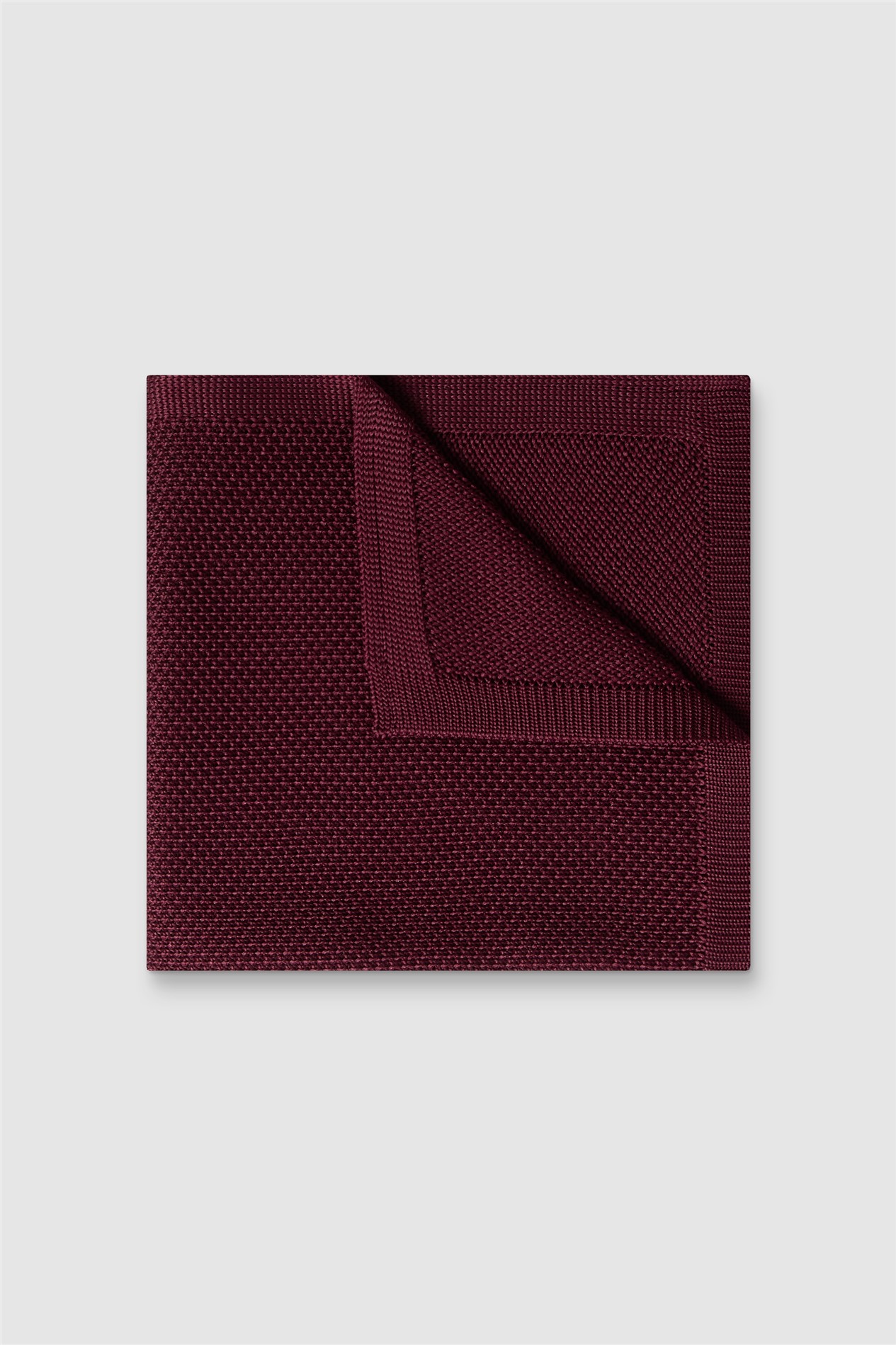 Antique Rogue Mulberry Knitted Pocket Square
