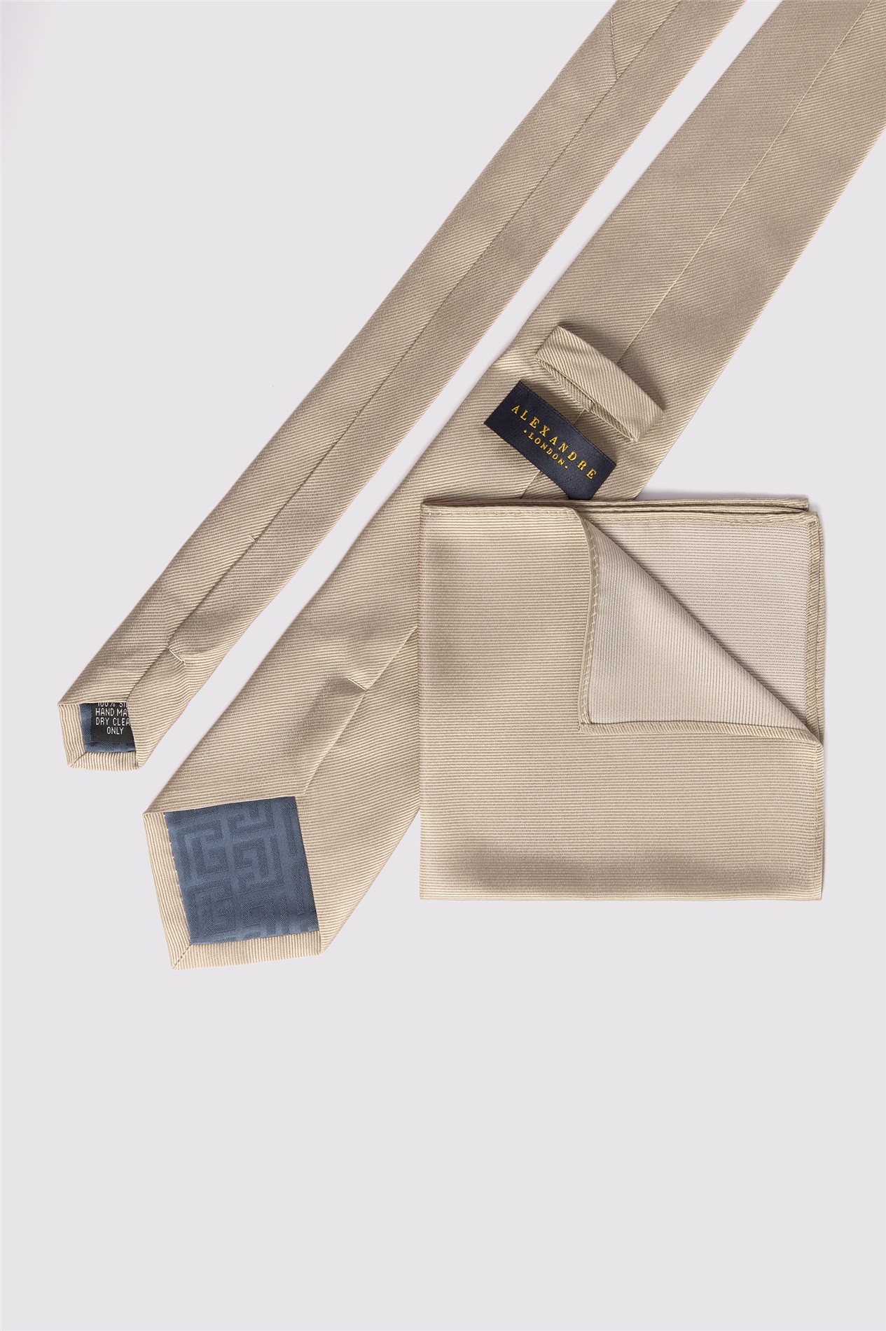Alexandre Champagne Silk Twill Tie