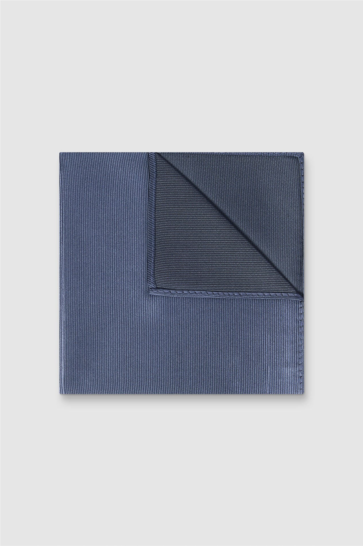 Alexandre Blue Twill Silk Pocket Square