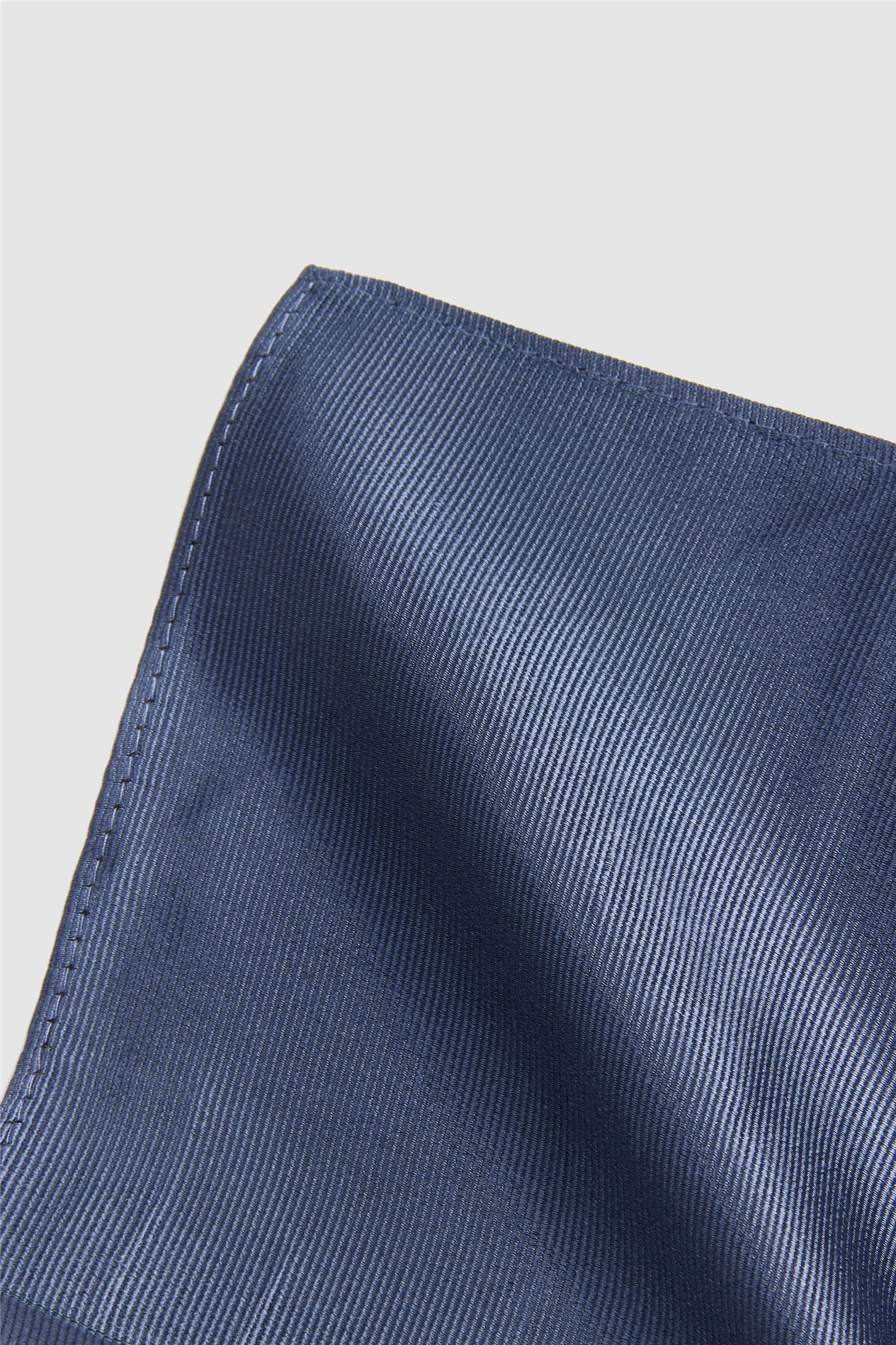Alexandre Blue Twill Silk Pocket Square