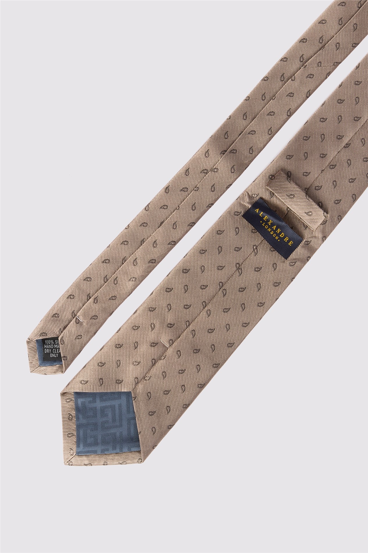 Alexandre Champagne Silk Paisley Tie