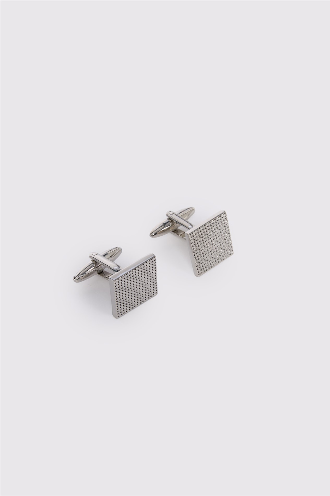Limehaus Silver Square Textured Cufflinks