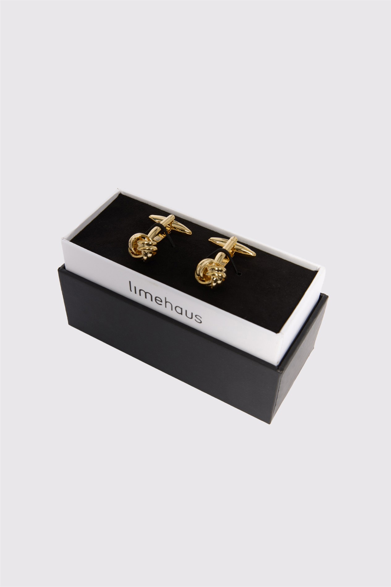 Limehaus Gold Classic Knot Cufflinks