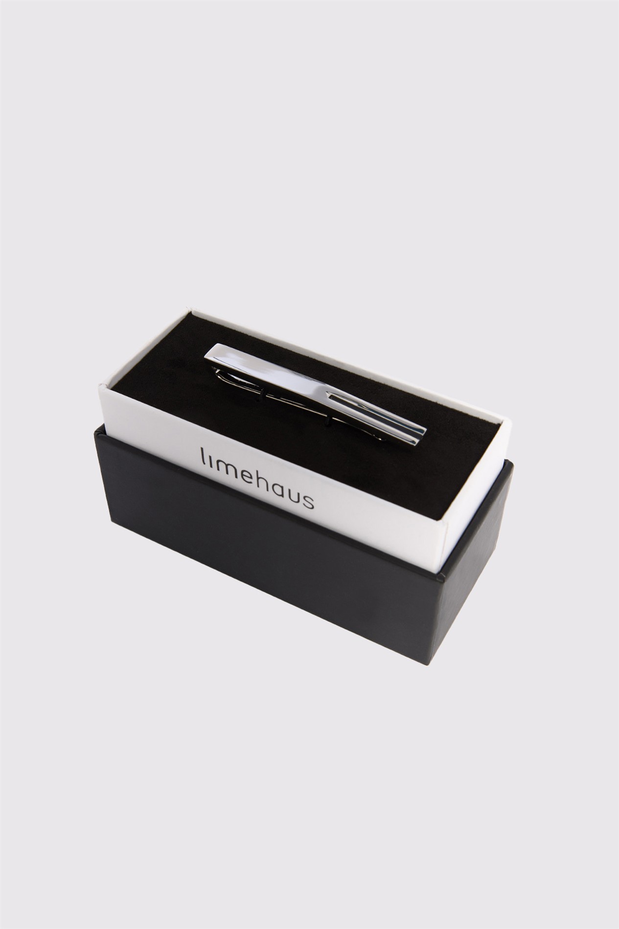 Limehaus Silver Onyx Tie Slide