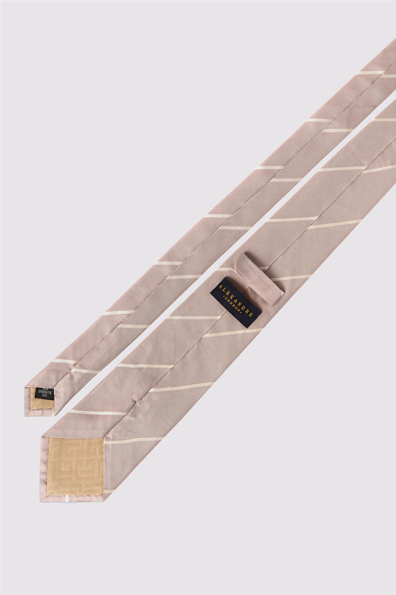 Alexandre Champagne Stripe Tie