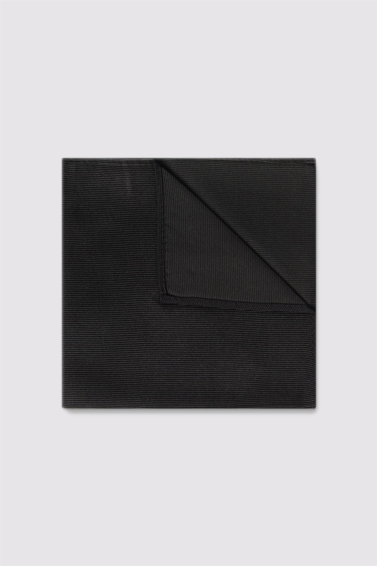 Alexandre Black Silk Twill Pocket Square