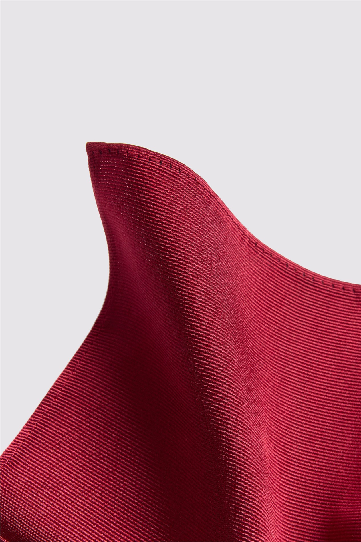 Alexandre Red Silk Twill Pocket Square