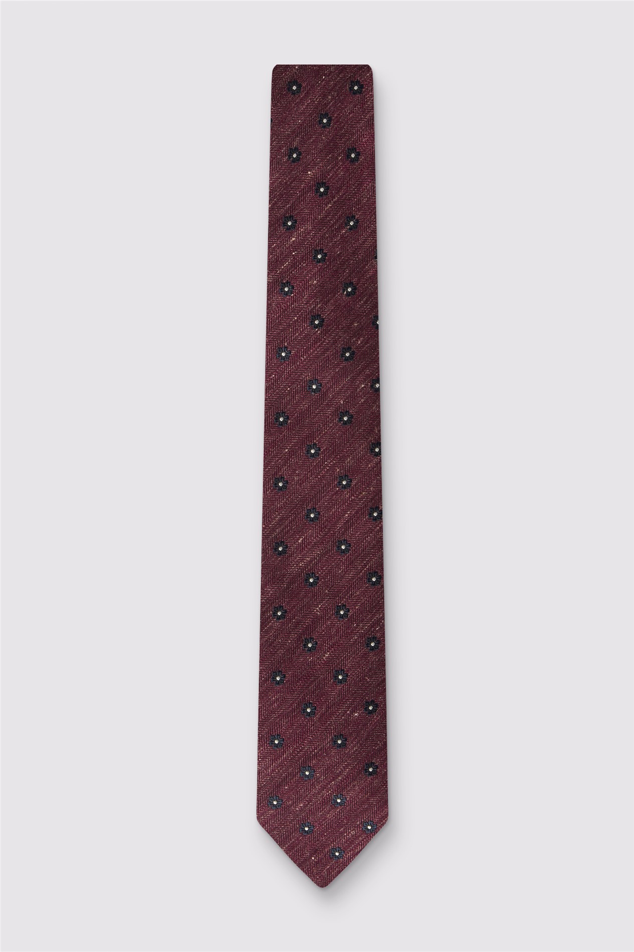 Antique Rogue Burgundy Daisy Geo Tie