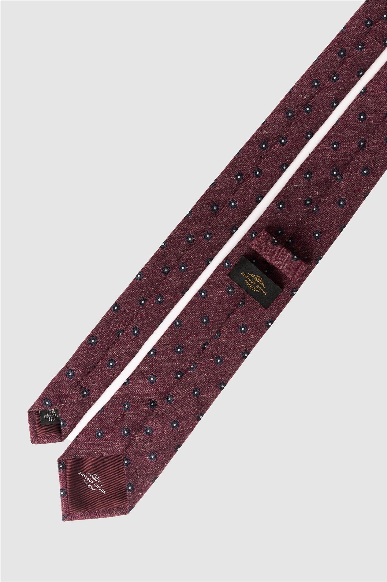 Antique Rogue Burgundy Daisy Geo Tie