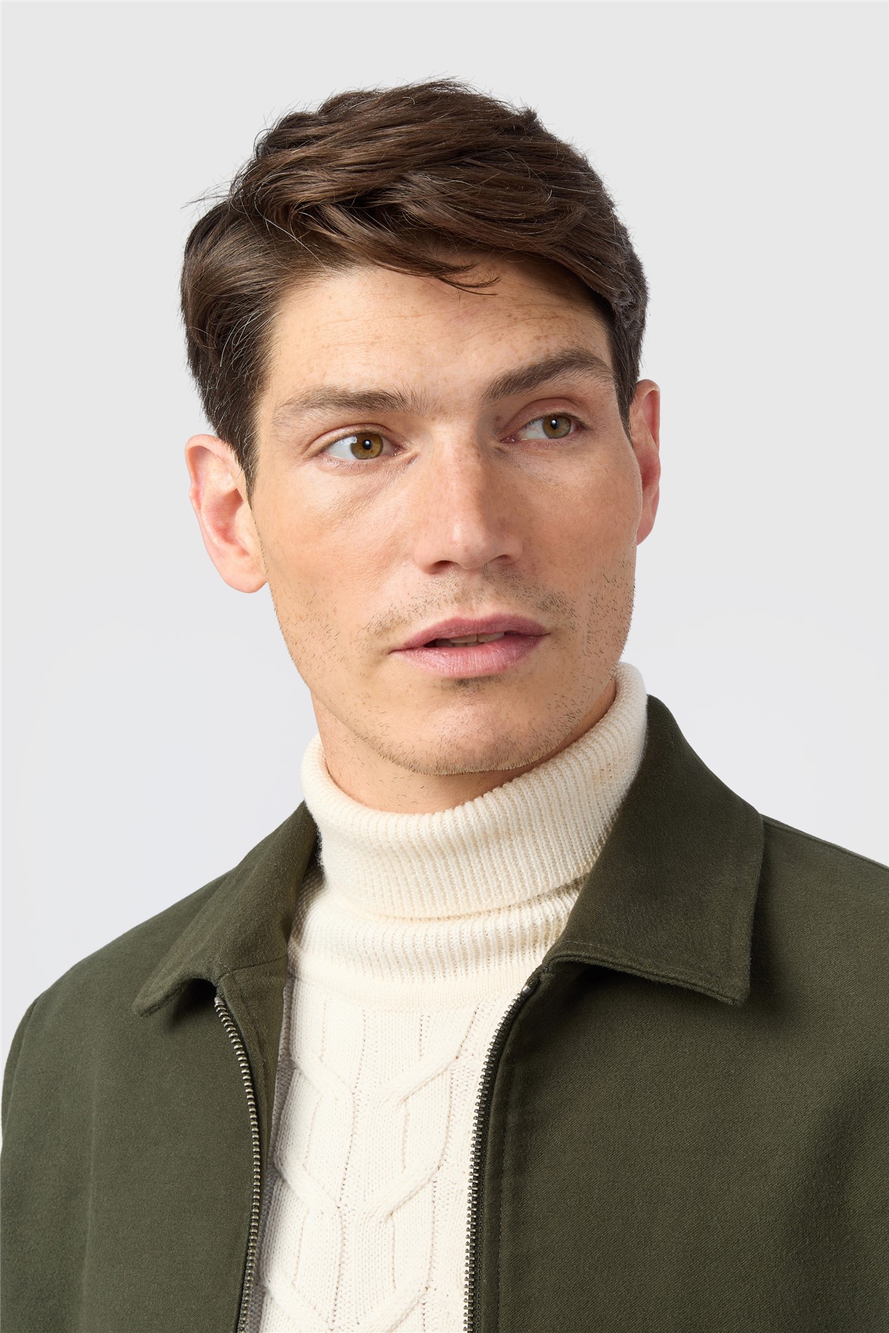 Melka Olive Zipped Harrington Jacket
