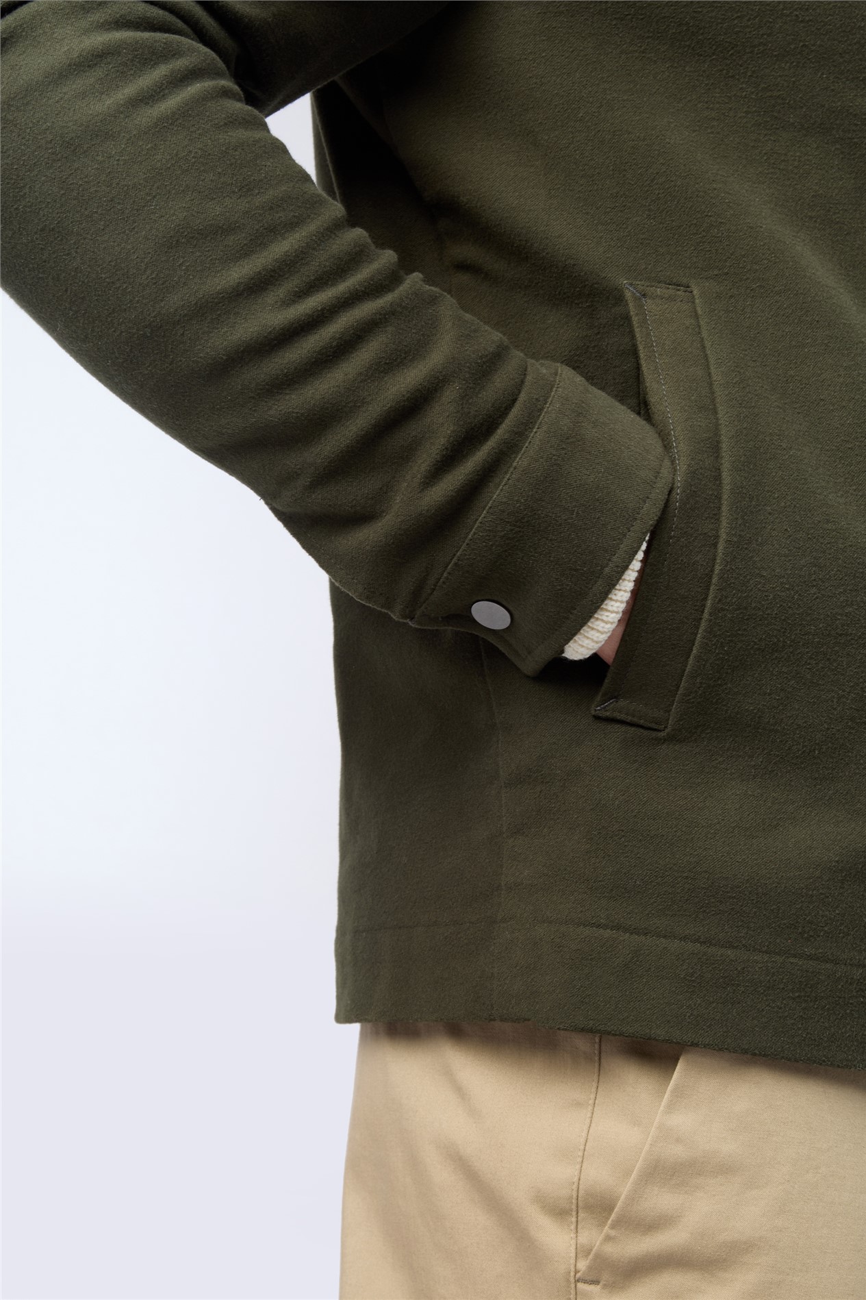 Melka Olive Zipped Harrington Jacket
