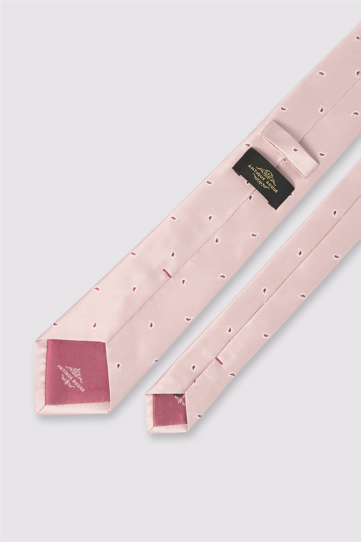 Antique Rogue Pink Pine Paisley Tie
