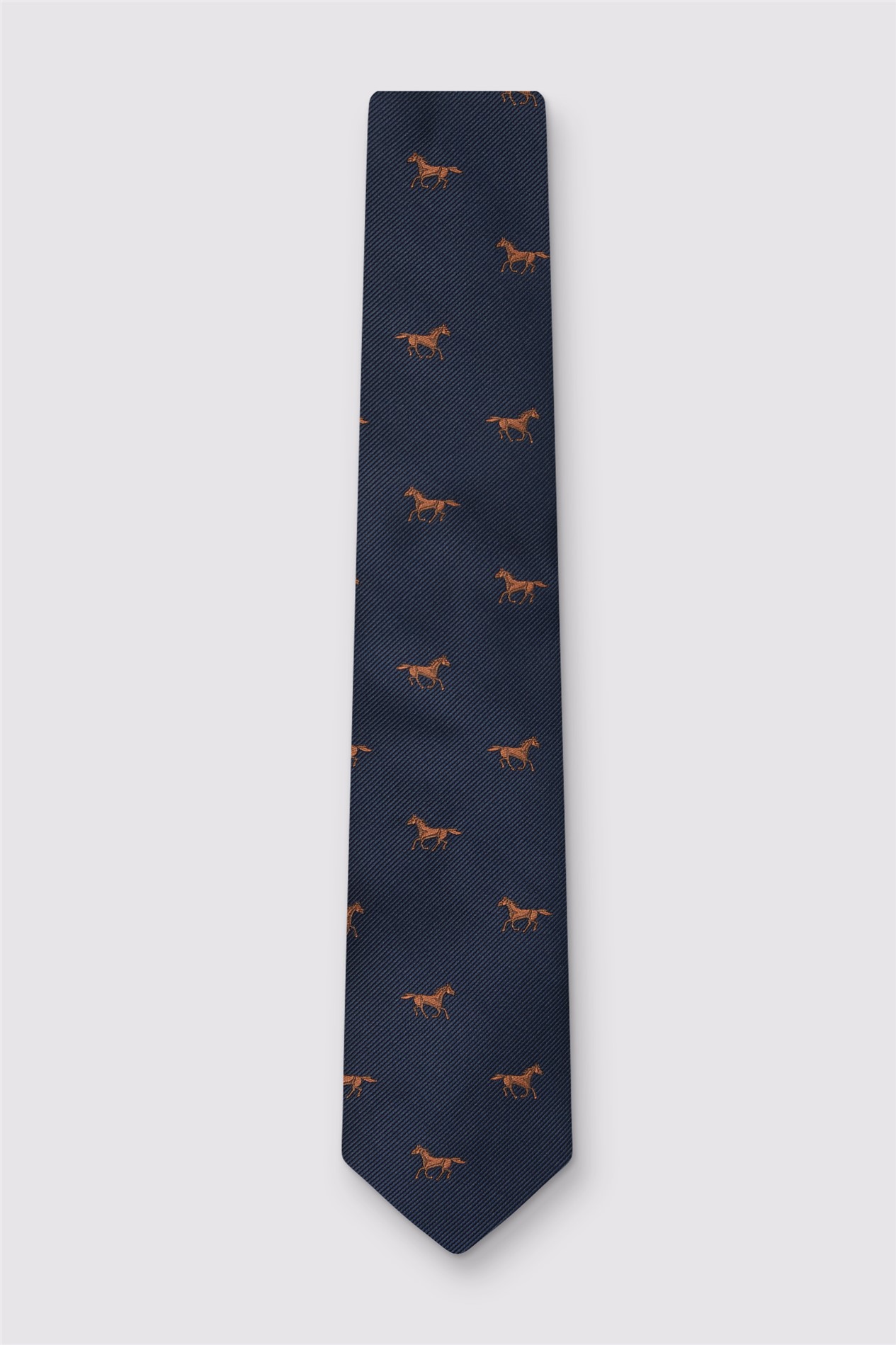 Antique Rogue Navy Horse Motif Tie