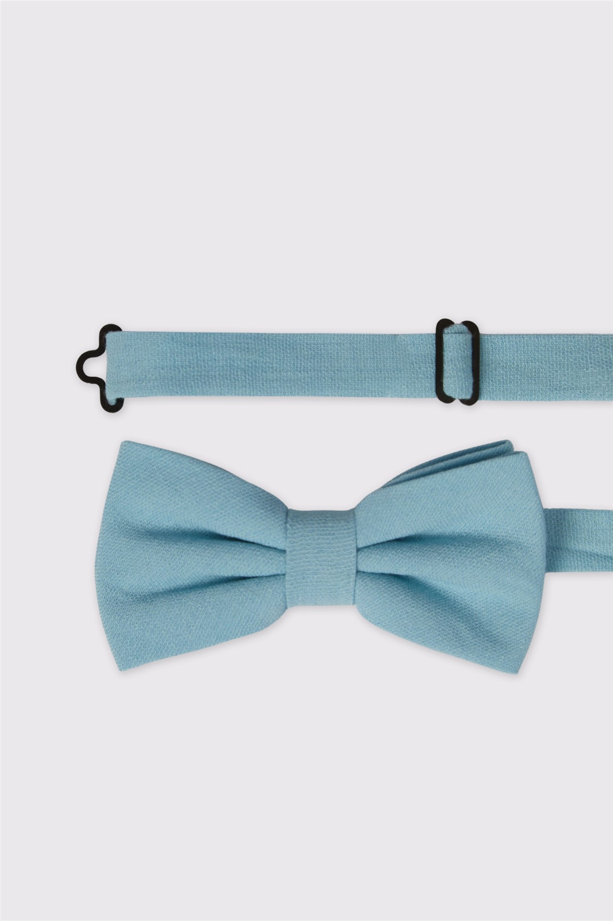 Antique Rogue Light Blue Linen Blend Bow Tie