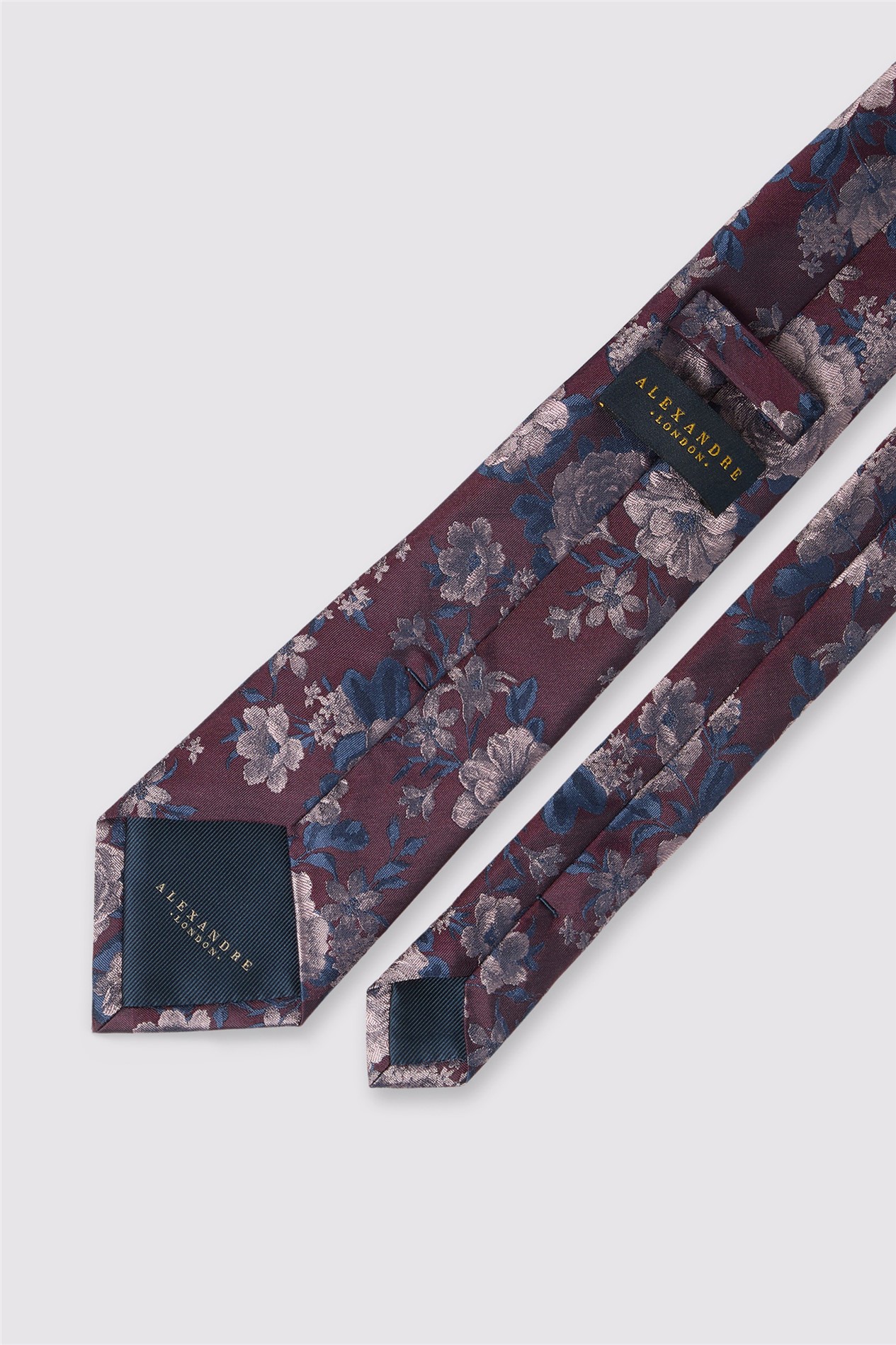 Alexandre Magenta Wild Rose Silk Tie