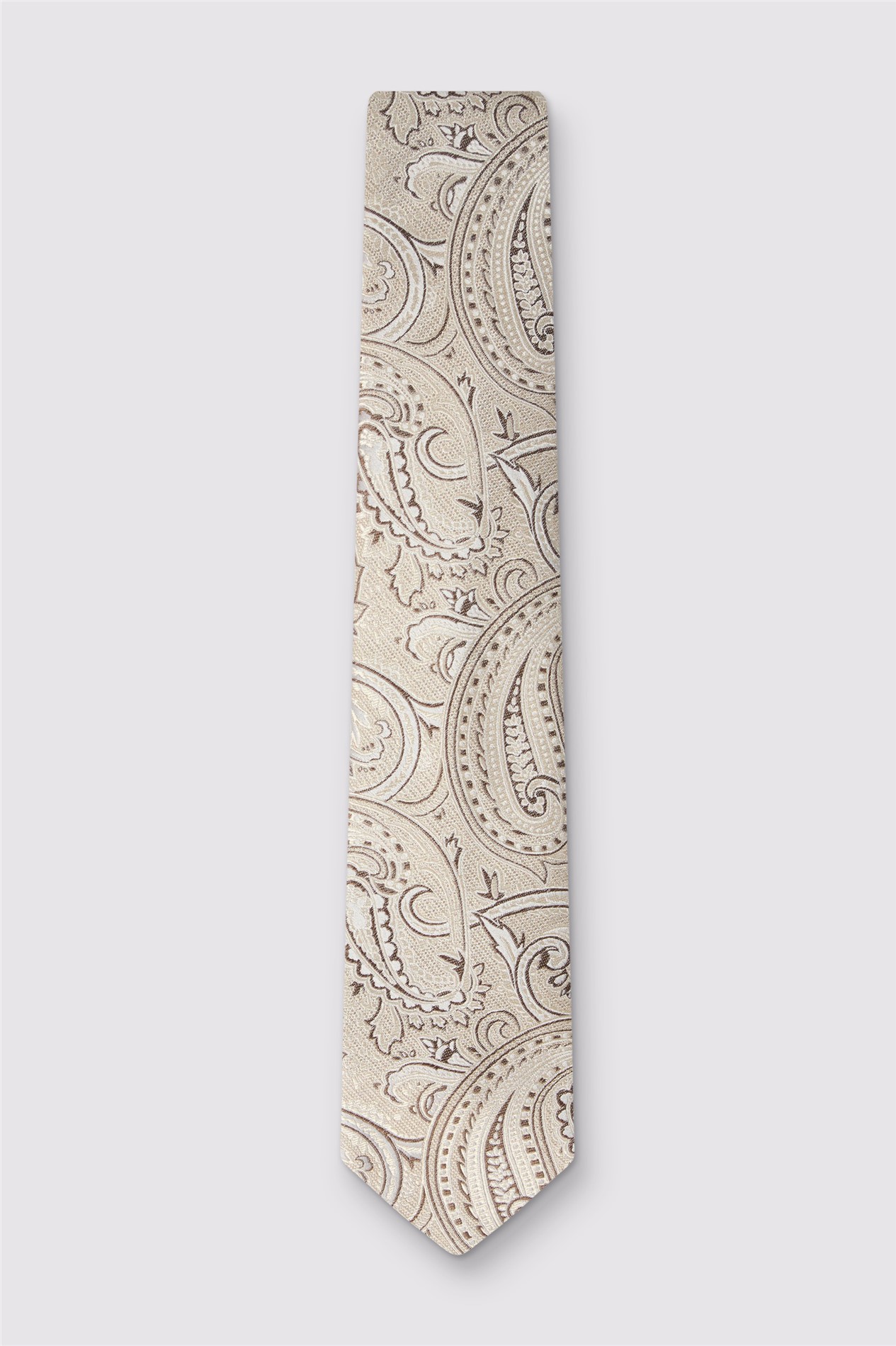 Alexandre Champagne Paisley Silk Tie