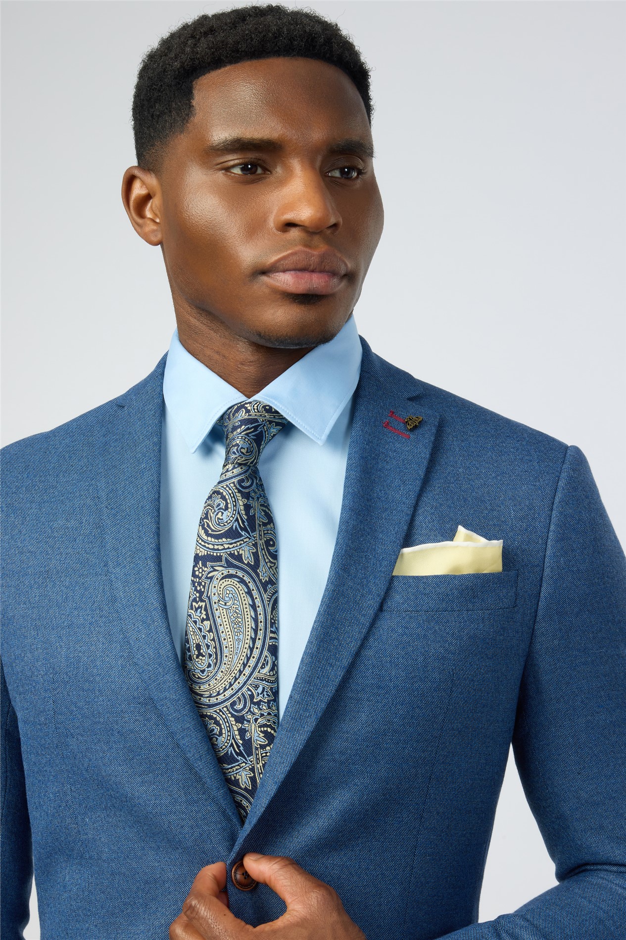 Alexandre Yellow Paisley Silk Tie
