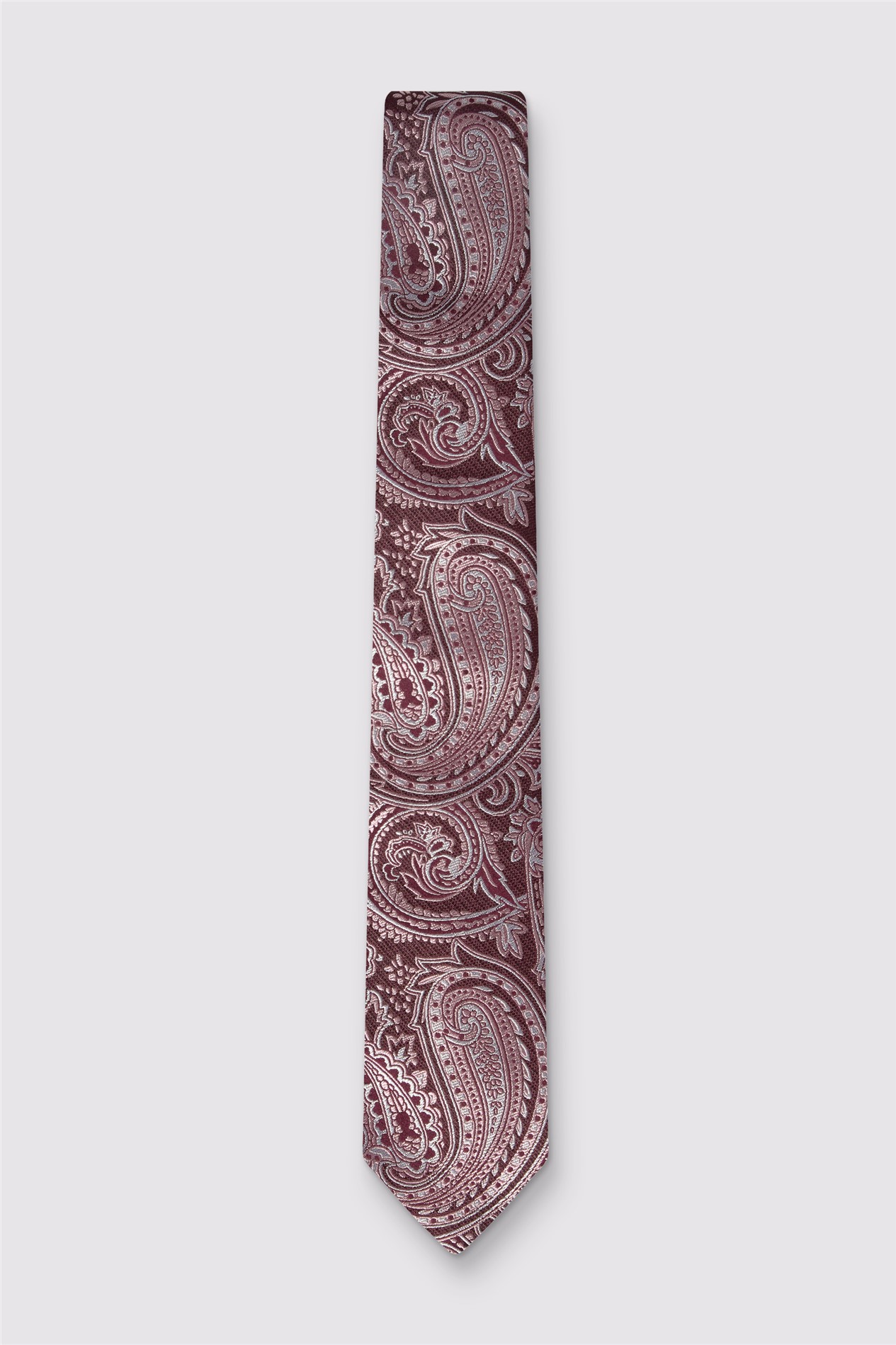 Alexandre Burgundy Paisley Silk Tie
