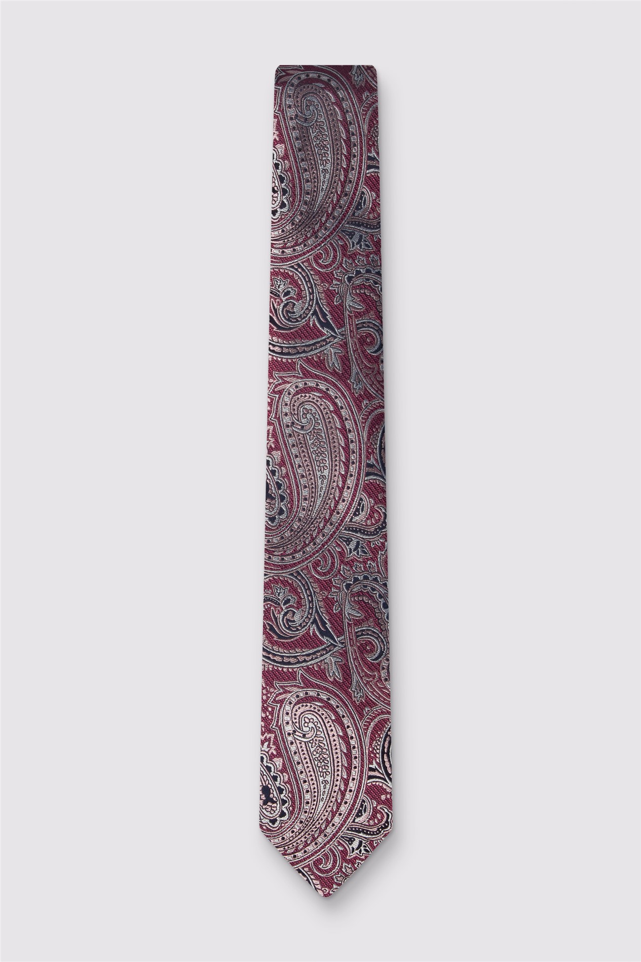 Alexandre Magenta Paisley Silk Tie