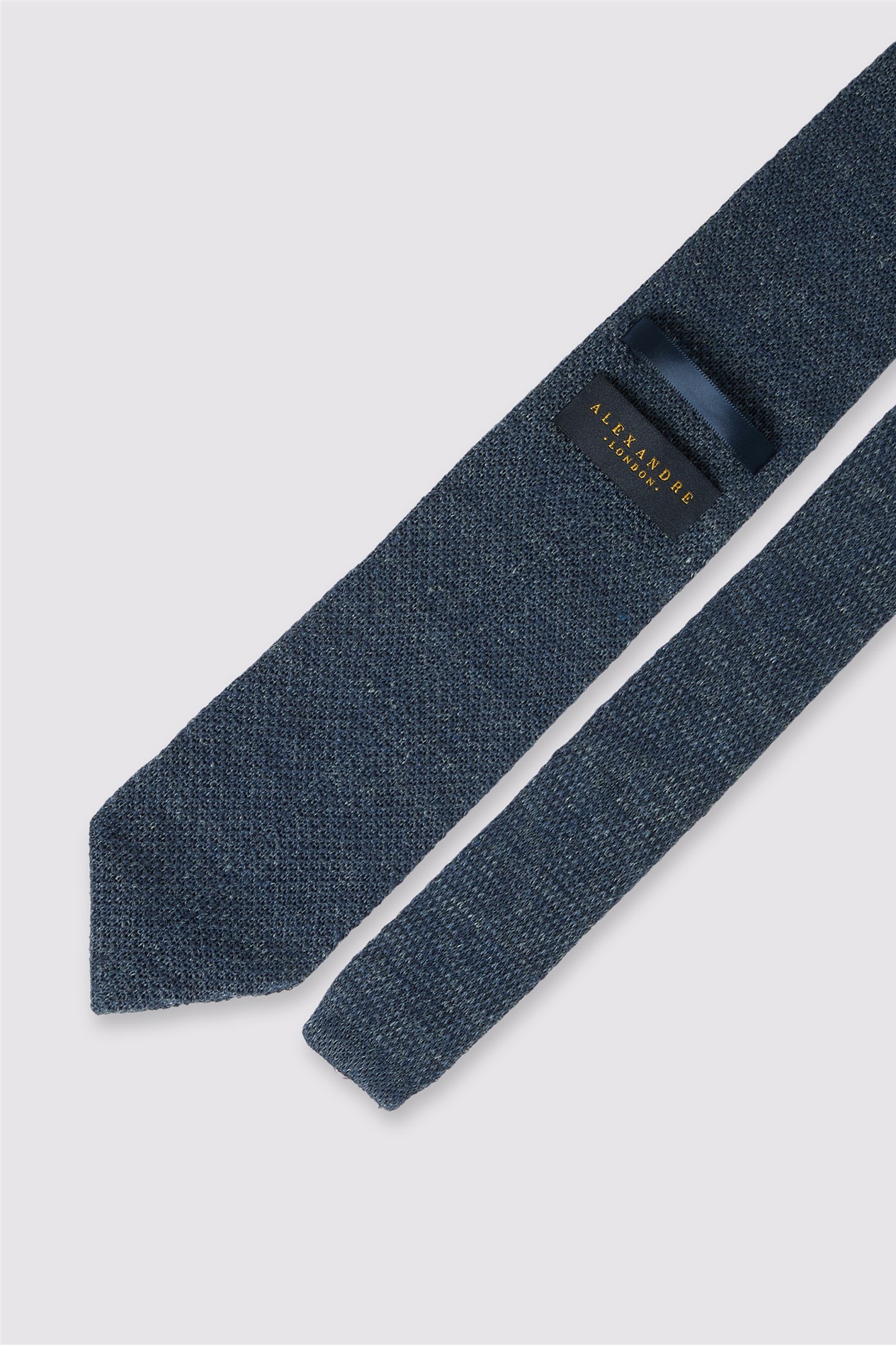 Alexandre Denim Knitted Linen Tie