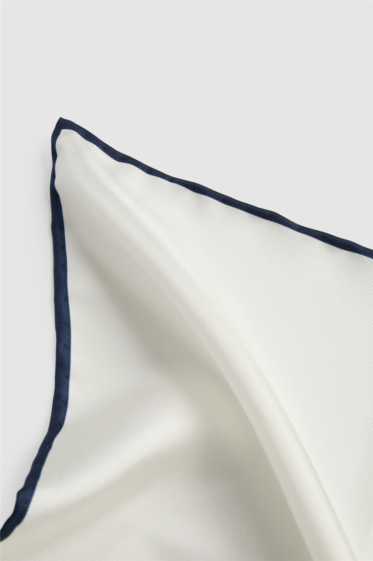 Alexandre White Silk Pocket Square