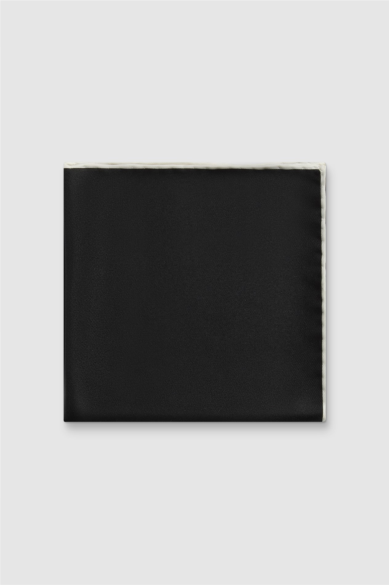 Alexandre Black Silk Pocket Square