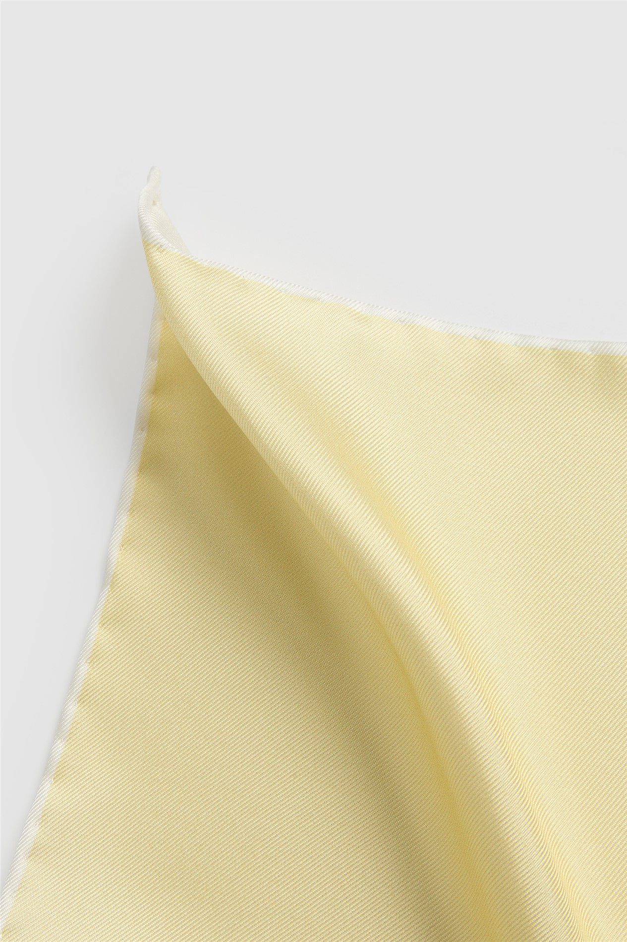 Alexandre Buttermilk Yellow Silk Pocket Square