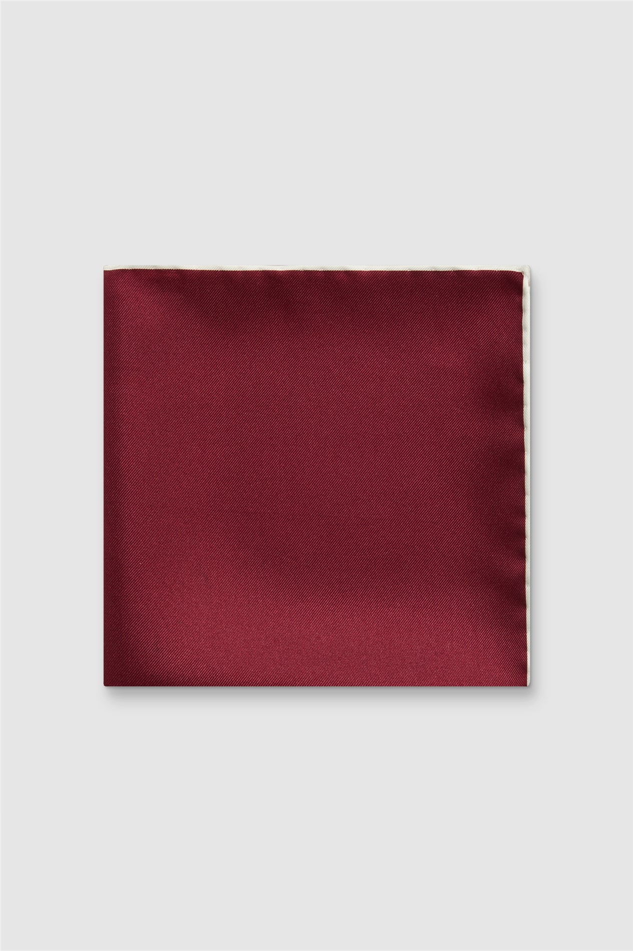 Alexandre Burgundy Silk Pocket Square