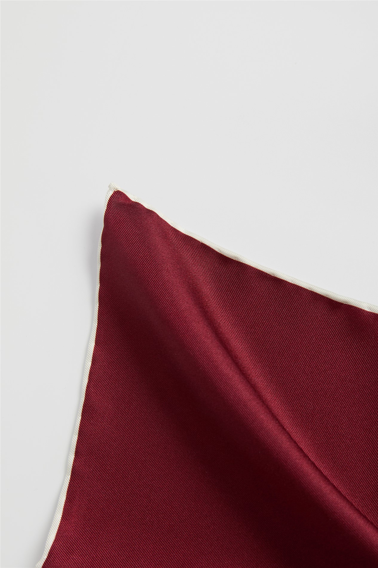 Alexandre Burgundy Silk Pocket Square