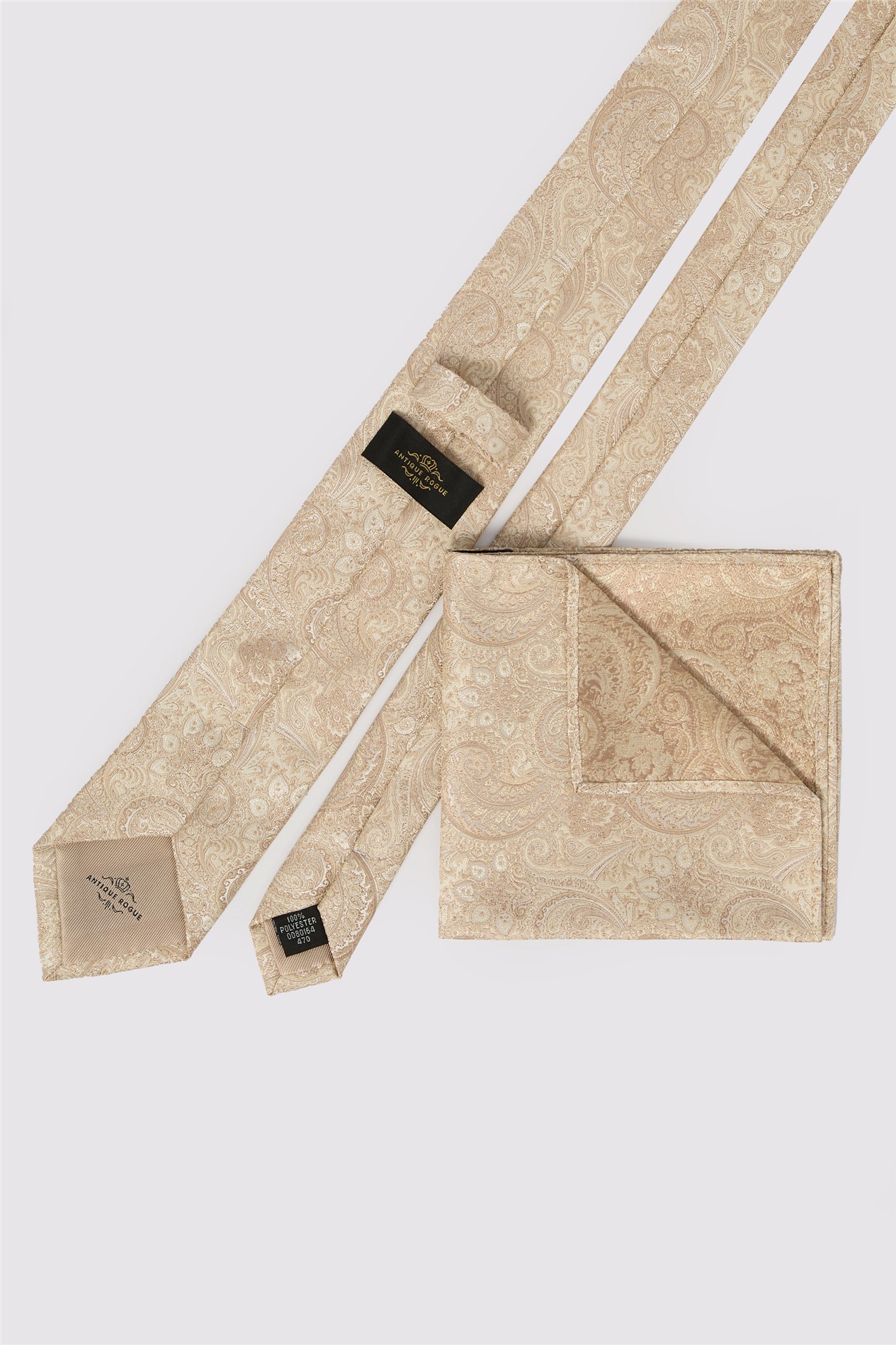 Antique Rogue Champagne Paisley Tie