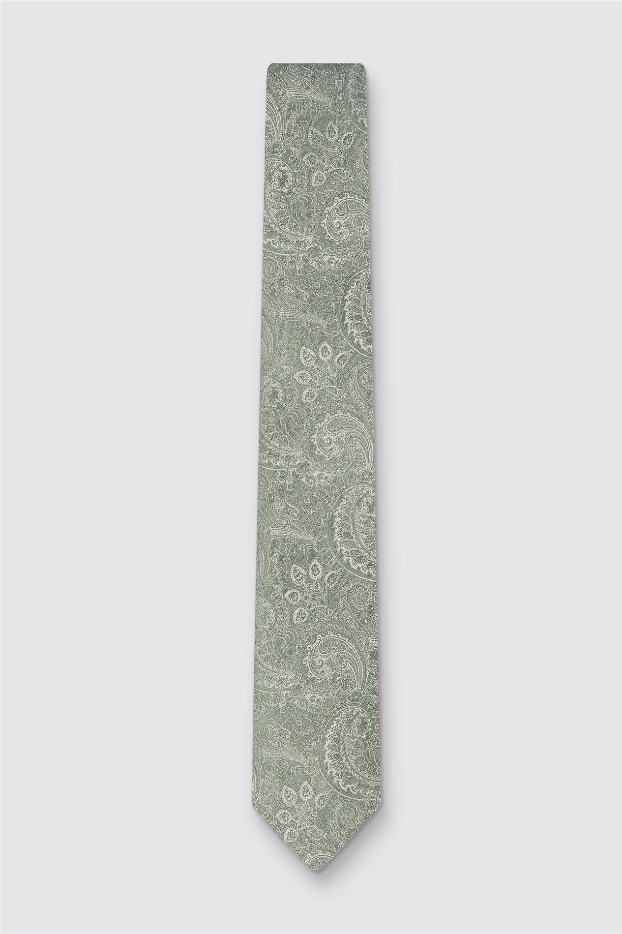 Antique Rogue Sage Paisley Wedding Tie