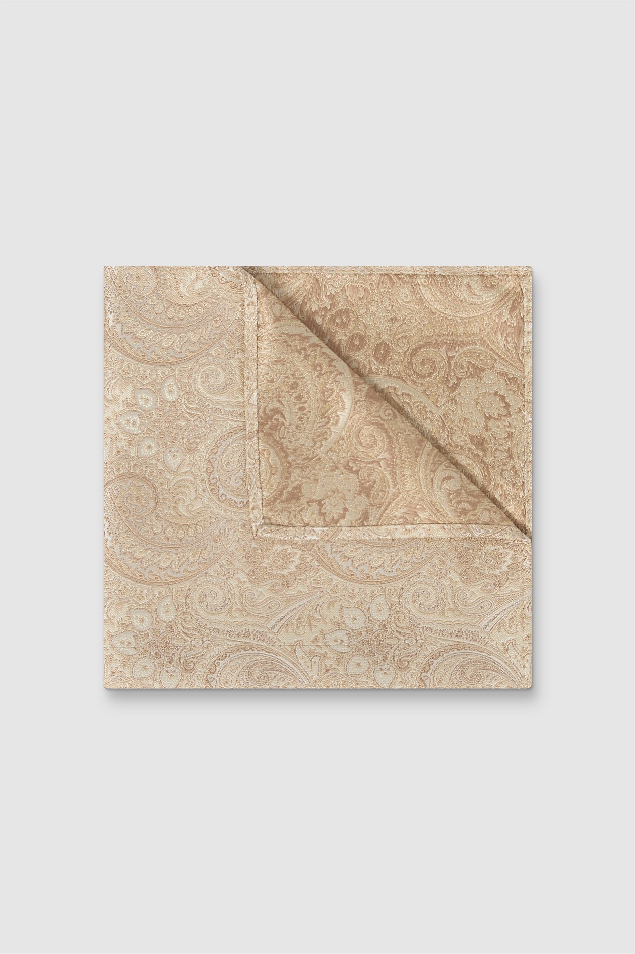 Antique Rogue Champagne Paisley Pocket Square
